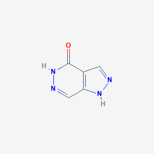 molecular formula C5H4N4O B174976 1H-吡唑并[3,4-d]嘧啶嗪-4(5H)-酮 CAS No. 13521-25-0