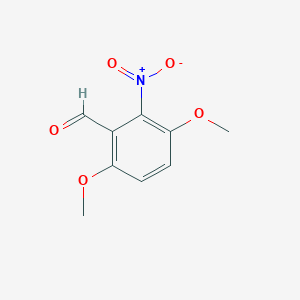 molecular formula C9H9NO5 B174978 3,6-二甲氧基-2-硝基苯甲醛 CAS No. 1206-55-9