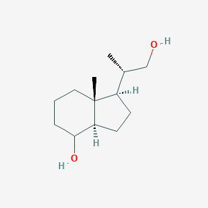 molecular formula C13H24O2 B174983 (1R,3aR,7aR)-1-((S)-1-hydroxypropan-2-yl)-7a-Methyloctahydro-1H-inden-4-ol CAS No. 185997-26-6