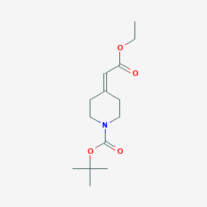 molecular formula C14H23NO4 B174986 Tert-butyl 4-(2-ethoxy-2-oxoethylidene)piperidine-1-carboxylate CAS No. 135716-08-4