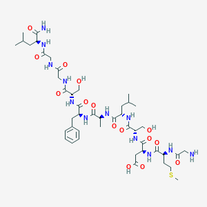 molecular formula C45H72N12O15S B174987 Buccalin CAS No. 116844-51-0