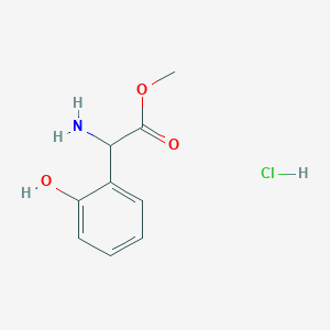 molecular formula C9H12ClNO3 B175006 Benzeneacetic acid, a-aMino-2-hydroxy-, Methyl ester, hydrochloride CAS No. 158840-52-9