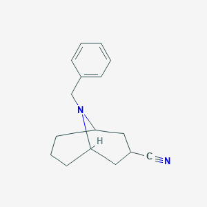 molecular formula C16H20N2 B175011 9-Benzyl-9-azabicyclo[3.3.1]nonane-3-carbonitrile CAS No. 141379-89-7