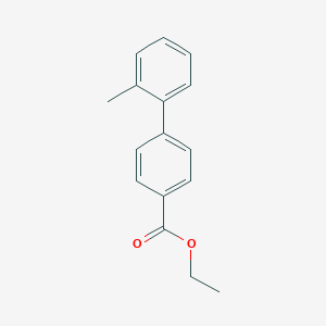 molecular formula C16H16O2 B175033 4-(2-Methylphenyl)benzoic acid ethyl ester CAS No. 134694-65-8