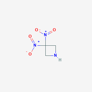 molecular formula C3H5N3O4 B175035 3,3-Dinitroazetidine CAS No. 129660-17-9