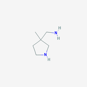 molecular formula C6H14N2 B175047 (3-Methylpyrrolidin-3-YL)methanamine CAS No. 114373-07-8
