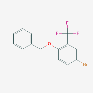 molecular formula C14H10BrF3O B175050 1-(Benzyloxy)-4-bromo-2-(trifluoromethyl)benzene CAS No. 169247-46-5