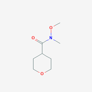 molecular formula C8H15NO3 B175082 N-Methoxy-N-methyltetrahydro-2H-pyran-4-carboxamide CAS No. 156353-01-4