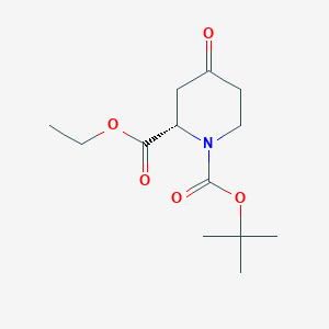 molecular formula C13H21NO5 B175091 (S)-1-tert-Butyl 2-ethyl 4-oxopiperidine-1,2-dicarboxylate CAS No. 180854-44-8