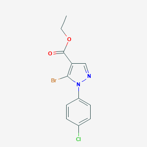 molecular formula C12H10BrClN2O2 B175098 Ethyl 5-bromo-1-(4-chlorophenyl)-1H-pyrazole-4-carboxylate CAS No. 110821-40-4