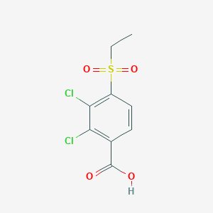 molecular formula C9H8Cl2O4S B175111 2,3-Dichloro-4-(ethylsulfonyl)benzoic acid CAS No. 105917-76-8