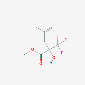 molecular formula C8H11F3O3 B175129 Methyl 2-hydroxy-4-methyl-2-(trifluoromethyl)pent-4-enoate CAS No. 117015-42-6