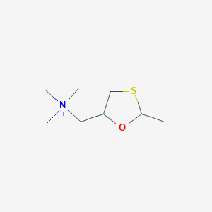 molecular formula C8H18NOS+ B017513 1,3-Oxathiolane-5-methanaminium, N,N,N,2-tetramethyl- CAS No. 103314-75-6