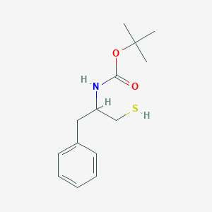 molecular formula C14H21NO2S B175137 Tert-butyl N-(1-phenyl-3-sulfanylpropan-2-YL)carbamate CAS No. 135949-98-3