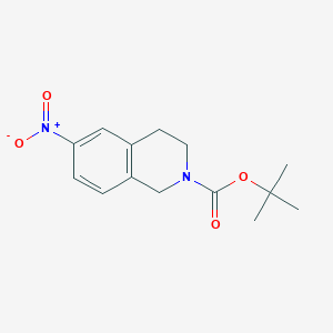 molecular formula C14H18N2O4 B175153 tert-Butyl 6-nitro-3,4-dihydroisoquinoline-2(1H)-carboxylate CAS No. 186390-79-4