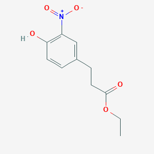 molecular formula C11H13NO5 B175159 丙酸-3-(4-羟基-3-硝基苯基)乙酯 CAS No. 183380-83-8