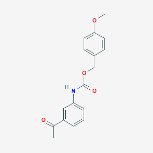 molecular formula C17H17NO4 B175163 (4-methoxyphenyl)methyl N-(3-acetylphenyl)carbamate CAS No. 199435-02-4