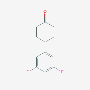 molecular formula C12H12F2O B175172 4-(3,5-Difluorophenyl)cyclohexanone CAS No. 156265-95-1