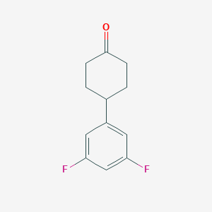 molecular formula C12H12F2O B175172 4-(3,5-Difluorophenyl)cyclohexan-1-one CAS No. 156265-95-1