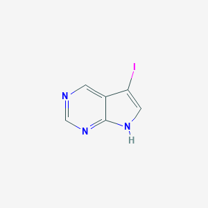 molecular formula C6H4IN3 B175173 5-碘-7H-吡咯并[2,3-d]嘧啶 CAS No. 175791-53-4