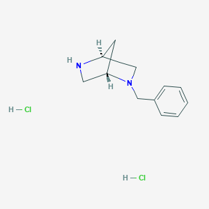 molecular formula C12H18Cl2N2 B175176 (1S,4S)-2-Benzyl-2,5-diazabicyclo[2.2.1]heptane dihydrochloride CAS No. 1217827-86-5