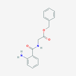 molecular formula C16H16N2O3 B175194 Benzyl 2-(2-aminobenzamido)acetate CAS No. 150374-97-3