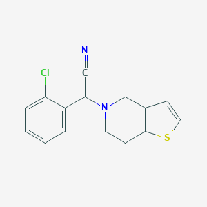molecular formula C15H13ClN2S B017520 rac-2-(2-Chlorophenyl)-(6,7-dihydro-4H-thieno[3,2-c]pyridin-5-yl)acetonitrile CAS No. 444728-11-4