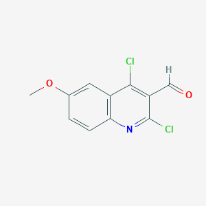 molecular formula C11H7Cl2NO2 B175205 2,4-Dichloro-6-methoxyquinoline-3-carbaldehyde CAS No. 151772-24-6