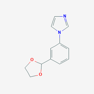 molecular formula C12H12N2O2 B175209 2-[3-(1-Imidazolyl)phenyl]-1,3-dioxolane CAS No. 151055-85-5