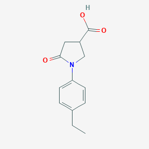 molecular formula C13H15NO3 B175234 1-(4-Ethylphenyl)-5-oxopyrrolidine-3-carboxylic acid CAS No. 133748-26-2