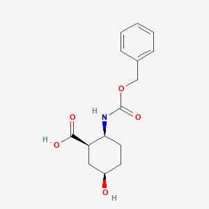 (1R,2S,5R)-5-hydroxy-2-(phenylmethoxycarbonylamino)cyclohexane-1-carboxylic acid