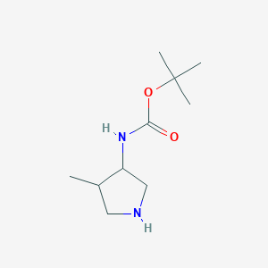 molecular formula C10H20N2O2 B175249 tert-Butyl (4-methylpyrrolidin-3-yl)carbamate CAS No. 107610-92-4