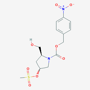 (2S,trans)-4-Nitrobenzyl 2-(hydroxymethyl)-4-((methylsulfonyl)oxy)pyrrolidine-1-carboxylate