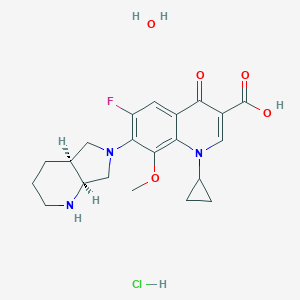 molecular formula C21H27ClFN3O5 B017531 Moxifloxacin hydrochloride monohydrate CAS No. 192927-63-2