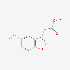 molecular formula C12H12O4 B175326 3-Benzofuranacetic acid, 5-methoxy-, methyl ester CAS No. 118610-60-9