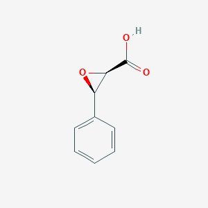 molecular formula C9H8O3 B175328 (2R,3S)-3-Phenyloxirane-2-carboxylicacid CAS No. 1566-68-3