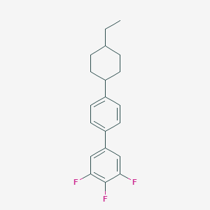 molecular formula C20H21F3 B175330 4'-(trans-4-Ethylcyclohexyl)-3,4,5-trifluoro-1,1'-biphenyl CAS No. 137019-94-4