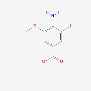 molecular formula C9H10INO3 B175356 Methyl 4-amino-3-iodo-5-methoxybenzoate CAS No. 180624-10-6