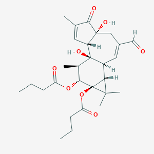 molecular formula C28H38O8 B017537 20-脱氧-20-氧代佛波醇 12,13-二丁酸酯 CAS No. 100930-03-8