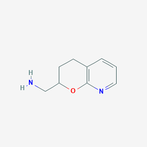 molecular formula C9H12N2O B175374 (3,4-dihydro-2H-pyrano[2,3-b]pyridin-2-yl)methanamine CAS No. 146949-50-0