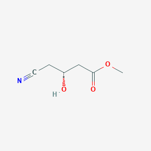 molecular formula C6H9NO3 B175386 4-Cyano-3-hydroxy-butanoic acid methyl ester CAS No. 141942-84-9