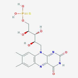 molecular formula C17H21N4O8PS B017539 10-[(2R,3R,4S)-5-dihydroxyphosphinothioyloxy-2,3,4-trihydroxypentyl]-7,8-dimethylbenzo[g]pteridine-2,4-dione CAS No. 109637-87-8