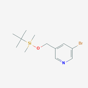 molecular formula C12H20BrNOSi B175409 3-Bromo-5-(((tert-butyldimethylsilyl)oxy)methyl)pyridine CAS No. 152351-91-2