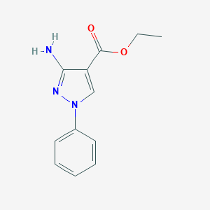 molecular formula C12H13N3O2 B175415 Ethyl 3-amino-1-phenyl-1H-pyrazole-4-carboxylate CAS No. 16078-63-0