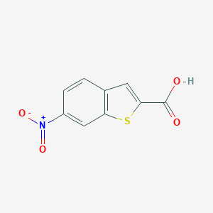 molecular formula C9H5NO4S B175429 6-Nitrobenzo[b]thiophene-2-carboxylic acid CAS No. 19983-42-7
