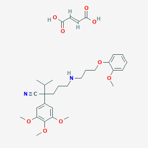 2-Isopropyl-5-(3-(2-methoxyphenoxy)propylamino)-2-(3,4,5-trimethoxyphenyl)valeronitrile fumarate