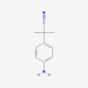 molecular formula C10H12N2 B175465 2-(4-Aminophenyl)-2-methylpropanenitrile CAS No. 115279-57-7
