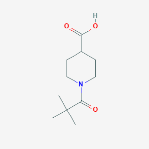 molecular formula C11H19NO3 B175518 1-(2,2-Dimethylpropanoyl)piperidine-4-carboxylic acid CAS No. 147958-90-5