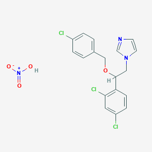molecular formula C18H15Cl3N2O.HNO3<br>C18H16Cl3N3O4 B017553 Econazole Nitrate CAS No. 68797-31-9