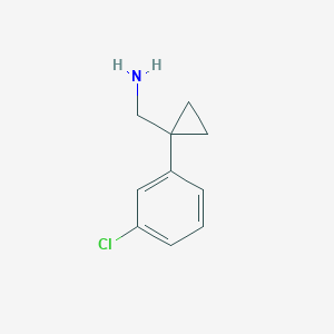 molecular formula C10H12ClN B175532 (1-(3-Chlorophenyl)cyclopropyl)methanamine CAS No. 115816-31-4